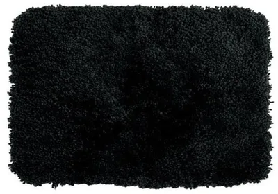 Obrázek produktu pro Unyqoos® Černá měkká koupelnová předložka s protiskluzovými a omyvatelnými vlastnostmi, 80 x 150 cm