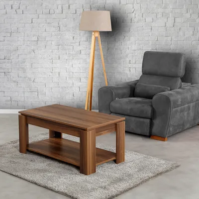 Immagine prodotto di Skye Decor, Shelf - Walnut, tavolino, noce, 100% pannelli di particelle rivestiti in melamina, 104 x 56 x 47 cm