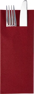 Produktbild von Airlaid Besteckservietten "Pub" Bordeaux, 40 x 33 cm, 75 Stück - Mank