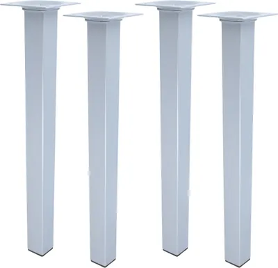 Produktbild von Möbelstempel 4er Set Möbelfüße Tischbeine Möbelstützen Silber 25x25mm eckig Sofafüße 350mm