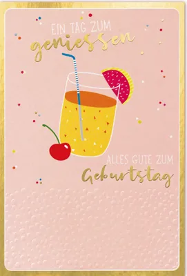 Produktbild von Geburtstag - Glückwunschkarte im Format 11,5 x 17 cm mit Umschlag