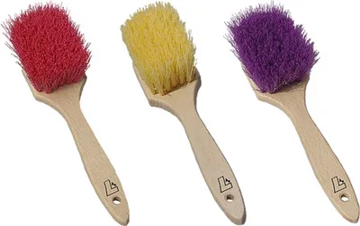 Produktbild von Leistner Hufbürste mit Stiel, Pferdebürste, gelb
