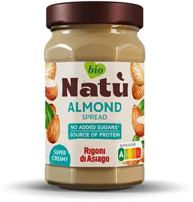Imagen del producto de Natù Pasta de Almendras 220g – Pasta cremosa de almendras, almendras 100% naturales, sin gluten y vegana