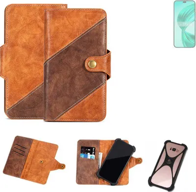 Produktbild von K-S-Trade Handyhülle Schutzhülle Bookstyle Case Wallet-Case kompatibel mit Honor 90 Smart Cover Klapphülle Kantenschutz Smartphone dunkelbraun