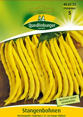 Produktbild von Quedlinburger Saatgut - Stangenbohnen Neckargold - Samen - 406172