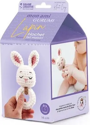 Produktbild von Häkel-Set für Hasenrassel – Graine Creative