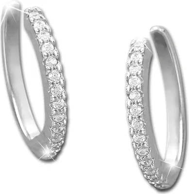 Image de SilberDream blanc Boucles d'oreilles Ear Cuff Zirconia Femme 925 Argent Collier d'oreilles GSO471W