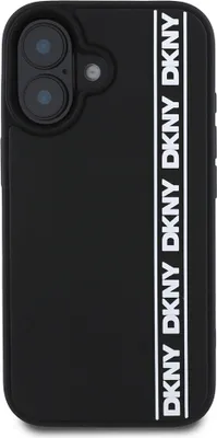 Zdjęcie produktu dla DKNY, etui ochronne do iPhone 16 3D Rubber Repeat Logo Line, czarne