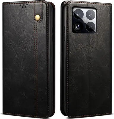 Immagine prodotto di Custodia per Xiaomi 15 in pelle flip case portafoglio con funzione stand nero