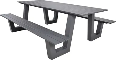 Produktbild von Lesli Living Picknick-Set Breeze / 2 Bänke mit Tisch anthrazit 220x184cm