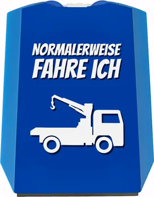 Produktbild von Parkscheibe mit Spruch: Normalerweise fahre ich Abschleppwagen