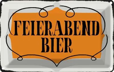 Produktbild von vianmo Blechschild 20x30 cm Feierabend Bier Alkohol Essen Trinken Bar Club