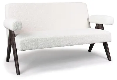 Produktbild von Canada - 2/3-Sitzer Sofa aus massivem Parawood-Holz und Boucl√®-Stoff
