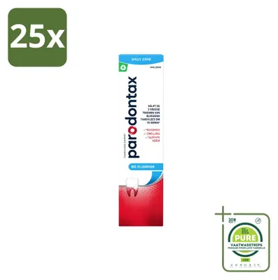 Produktbild von 25 x Parodontax Tandpasta ohne Fluorid - 75 ml - Großpackung - 25 Stücke