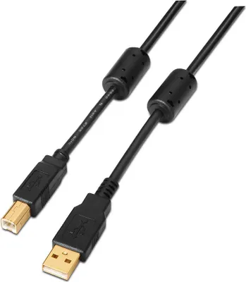 Produktbild von AISENS A101-0010, 3 m, USB A, USB B, USB 2.0, Schwarz