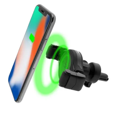 Immagine prodotto di Supporto universale con ricarica wireless FISSO Rotolo per griglia di ventilazione, nero