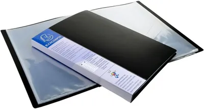 Produktbild von Sichtbuch A4 10 Hüllen mit Rückenschild schwarz Packung mit 20 Stück