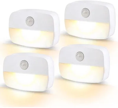 Produktbild von 4-stufige LED-Tageslichtlampe - mit Bewegungssensor - für Treppe - automatische Ein/Aus-Sensorlampe - für Flure, Badezimmer und Schlafzimmer - warmweißes Licht