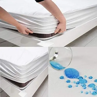 Productafbeelding van Famanu matrasbeschermer 70x140 - Waterdicht, ademend, elastisch - Wit