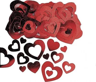 Immagine prodotto di Coriandoli a forma di cuore Cuori ritagliati San Valentino coriandoli rossi 14g -