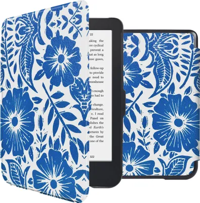 Produktbild von imoshion Design Slim Hard Case Klapphülle Kobo Clara 2E / Tolino Shine 4 - Flower Tile