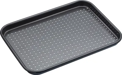 Obrázok produktu pre masterclass KitchenCraft Plech na pečenie s otvormi z uhlíkovej ocele s nepriľnavým povrchom bez BPA 24 x 18 cm