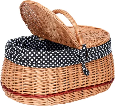 Produktbild von YULKA Picknickkorb "BAGI"  mit abnehmbaren schwarzen Stoff