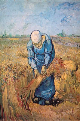 Produktbild von Vincent Van Gogh Kunstdruck Bild - Die Garbenbinderin, 1889 (120 x 80 cm)