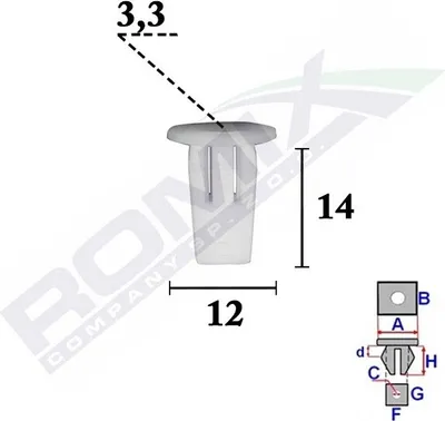 Produktbild von 10x ROMIX C70334 Clip Zier- / Schutzleiste