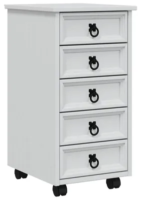 Produktbild von vidaXL Rollcontainer mit Schubladen CORONA Weiß