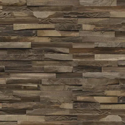 Produktbild von INDO Holz Wandverblender Teak Elegance Charred 1 m²