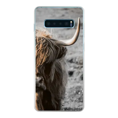 Produktbild von MuchoWow® Handyhülle Schutzhülle Hülle für Samsung Galaxy S10 Plus Schottische Highlander - Kühe - Natur Silikon Softcase Handy Hülle - Schutzhülle