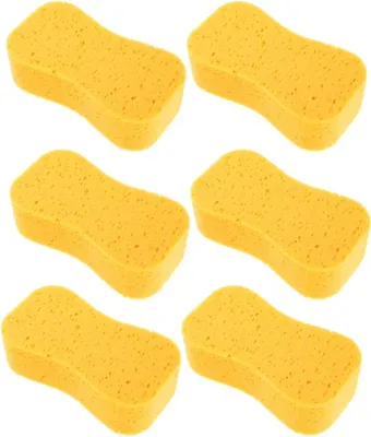 Image de 6 éponges XL pour l'extérieur 218x116x66 cm - éponge universelle pour l'intérieur - éponge de lavage pour le lavage et l'entretien des voitures - éponge universelle très absorbante - éponge de nettoyage - éponge pour carrelage