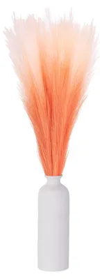 Künstliches Pampasgras, 6 Stück, 45 cm, orange-gelb, für Dekoration