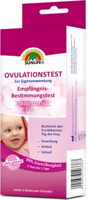 Produktbild von Sunlife Ovulationstest 5 Teststreifen pro VPE