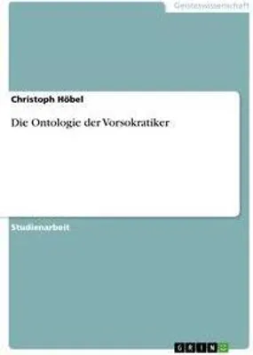 Produktbild von Die Ontologie der Vorsokratiker