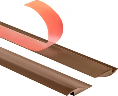 Obrázek produktu pro QUEST Samolepicí Flexibilní PVC Náběhový Profil na Dlaždice a Koberce, Hnědý