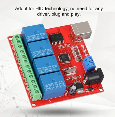Zdjęcie produktu dla Moduł przełącznika USB, moduł przekaźnika, przełącznik modułu przekaźnika, przełącznik przekaźnika PC, inteligentny przekaźnik przełącznika