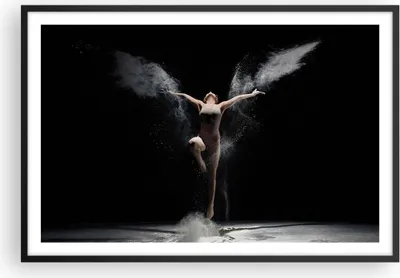 Produktbild von Gerahmtes Poster - Schwarzer Rahmen - Fotografie Tanz Flügel - 91,5x61 cm - Wand Bild - Wanddeko - Wandbilder - Kunstposter - Wandposter - Bilderrahmen - Bilder - Kunstdruck - Wandbild P2BAA91x61-4306