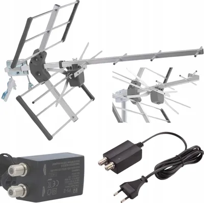 Zdjęcie produktu dla Antena Dvb-T2 Do Tv Naziemnej Zewnętrzna Galaxy Viva Wzmacniacz + Zasilacz