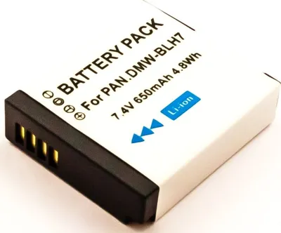 Produktbild von Akku für Panasonic LUMIX DMC-GM1K Li-Ion 7,2 Volt 600 mAh schwarz.