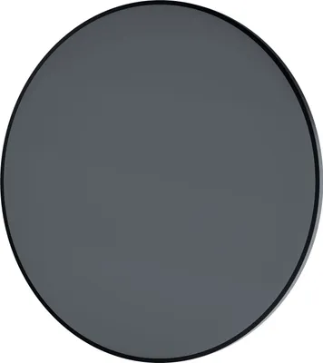 Produktbild von LED Lichtspiegel 8232 - 2.0 rund - Aluminiumrahmen - Schwarz, matt - Größe wählbar, Spiegel rund (Durchmesser):Ø 80cm