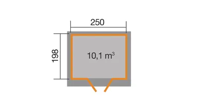 Produktbild von WEKA 325.2520.20400 Gartenhaus/Blockbohlenhaus Nova mit Doppeltür ; Größe: 3 ; Farbgebung: Naturbelassen ; Wandstärke: 19 mm ; Maße (LxBxH): 254 cm x 194 cm x 223 cm ; Seitenwandhöhe: 186 cm