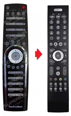 Produktbild von Ersatz Fernbedienung für Technisat FBPVR335A/01 | DIGIT HD8+ | FBPVR335 DIGITHD8+
