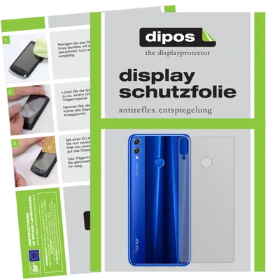 Produktbild von 2x Schutzfolie für Honor 8X Rückseite matt Displayschutzfolie Display Schutz