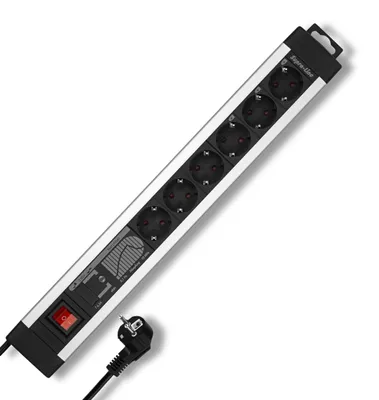 Produktbild von REV SupraLine Steckdosenleiste 6-Fach - mit Schalter, 3m Kabel, Aluminum