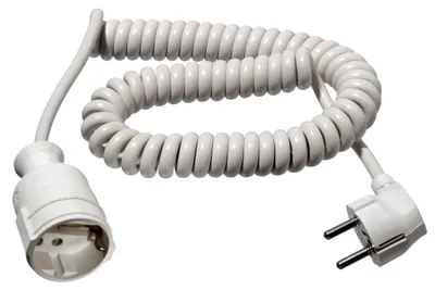 Zdjęcie produktu dla as-Schwabe 70412 Kabel spiralny do styków ochronnych 1m H05VV-F 3G1.5 biały