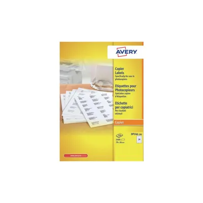 Obrázek produktu pro Avery DP246-100, bílý, obdélník, 70 x 36 mm, A4, univerzální, papír
