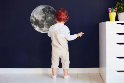 Vollmond mit Mondphasenmotiv – Decords Wandtattoo, Produktansicht 1