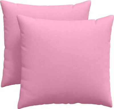 Zdjęcie produktu dla vidaXL Poduszki na sofę 2 szt. różowe 45 x 45 cm tkanina